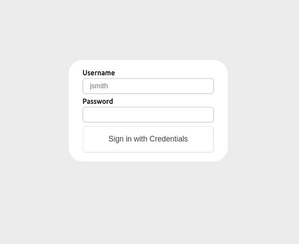 Built-in sign in page